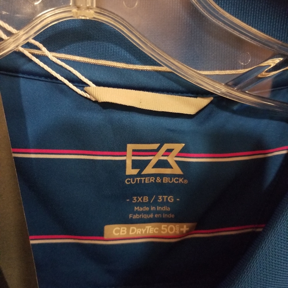 Cutter & Buck Friday Harbor Stripe Polo 3XB - Picture 5 of 7
